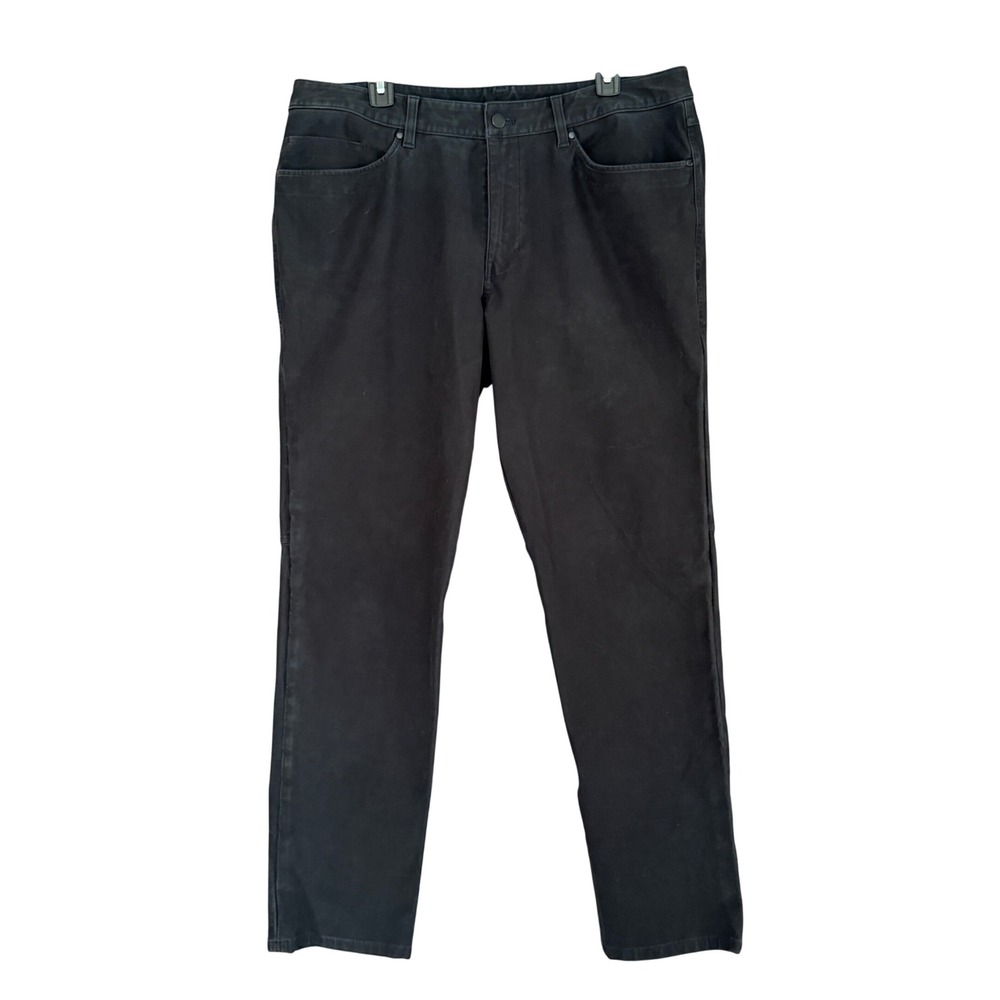 Lululemon ABC Pants Mens 36 Black Slim Straight 5 Pocket Jeans Utilitech Office
